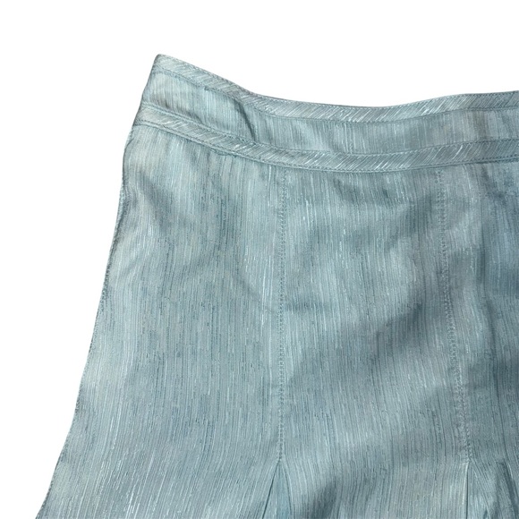 Luca Luca 100% Silk Pleated A-Line Skirt Light Blue Size 42 (Italian Size) - Picture 2 of 10